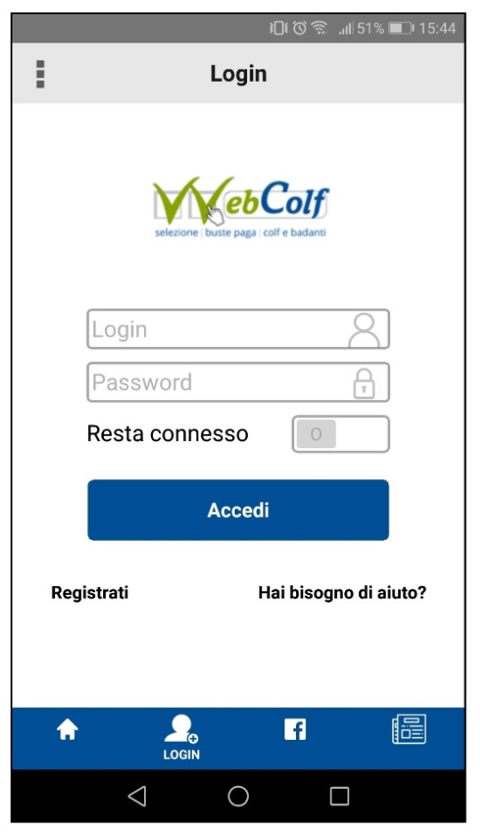 Accesso colf badante app webcolf Accesso colf badante app webcolf